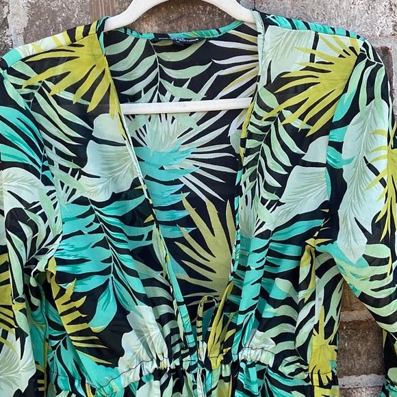 Take 50% OFF- Club Z Collection Tropical Leaf Print Dress, Size-M - Picture 8 of 11